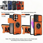 Rotating Ring Phone Case, Compatible with Samsung 25/24/23/22/21 Ultra, High-End Design, Practical Stand Case, TPU+PC Armor Shell, with Camera Protector, Unisex, Military-Grade Protective Case